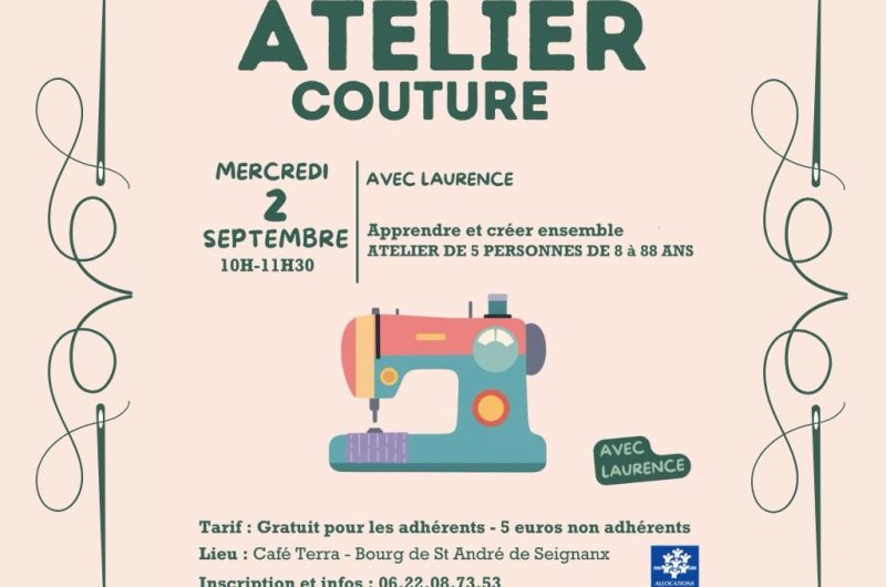 Retouches visuels Tourinsoft animations – Atelier couture Café Terra