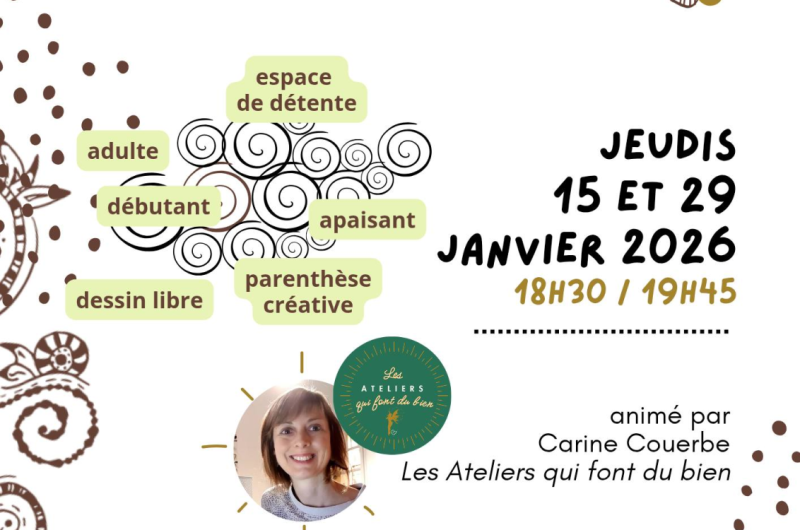 Hontanx – Atelier dessin méditatif – 15 & 29 Janvier