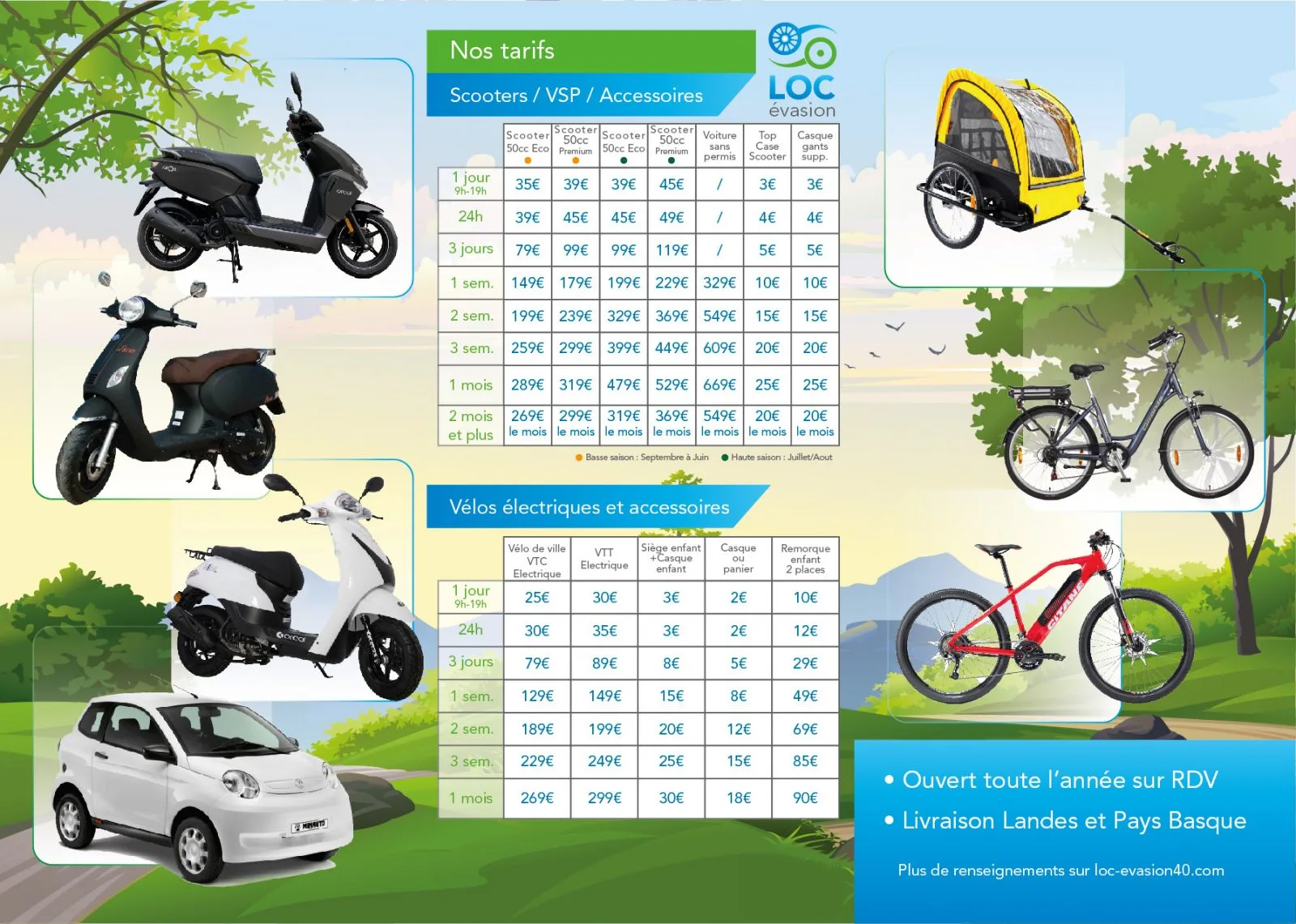 LOC EVASION Dépliant A4 3 Volets