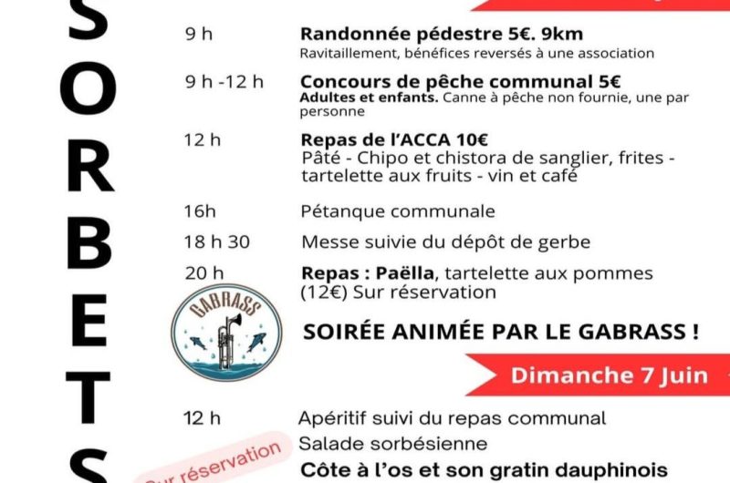 Programme Fêtes Sorbets 2026
