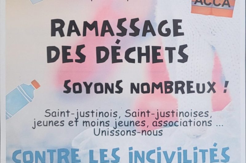 St Justin – Ramassage des déchets – 12 Avril