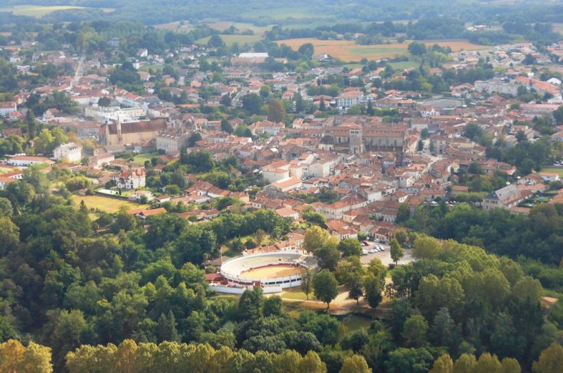 Saint-Sever vue aérienne