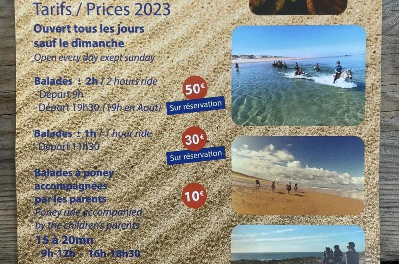 VSG – Le Corral_tarifs2023