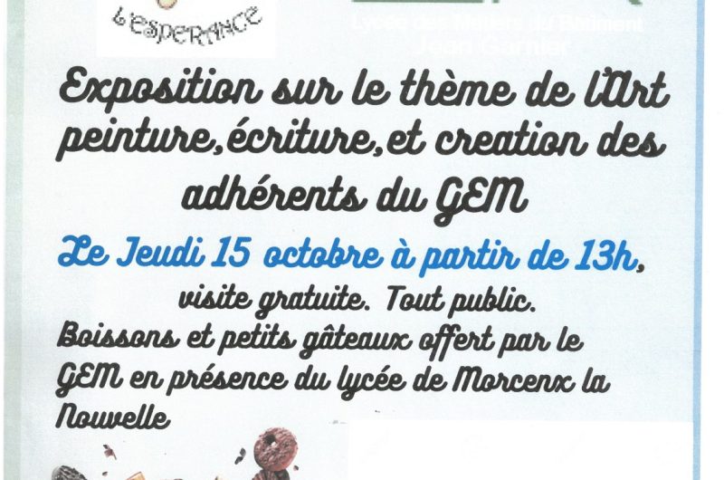 exposition gem lesperance et morcenx lycée jean garnier 15 10 2026