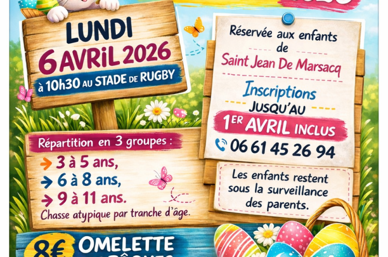 st jean de marsacq chasse aux oeufs