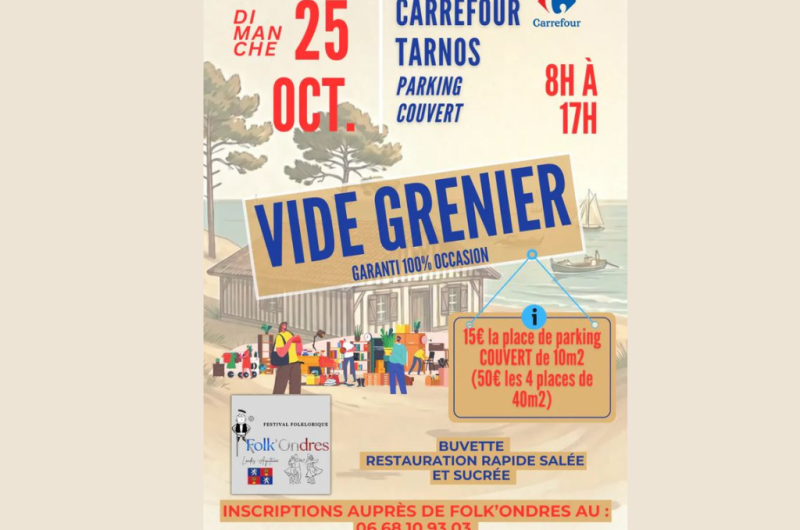 Retouches visuels Tourinsoft animations – vide grenier Tarnos